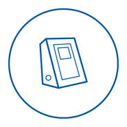 Icon of a control system within a circle