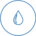 Icon of a drop of oil withing a circle