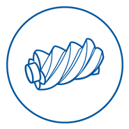 Icon depicting a screw compressor