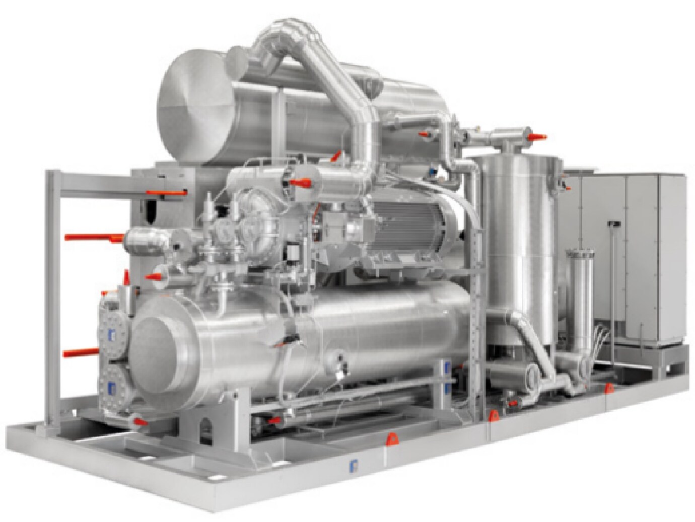 A heat pump on a white background