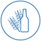 Icon of a bottle of beer with wheat