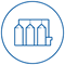 Icon depicting machinery used in food manufacturing and processing