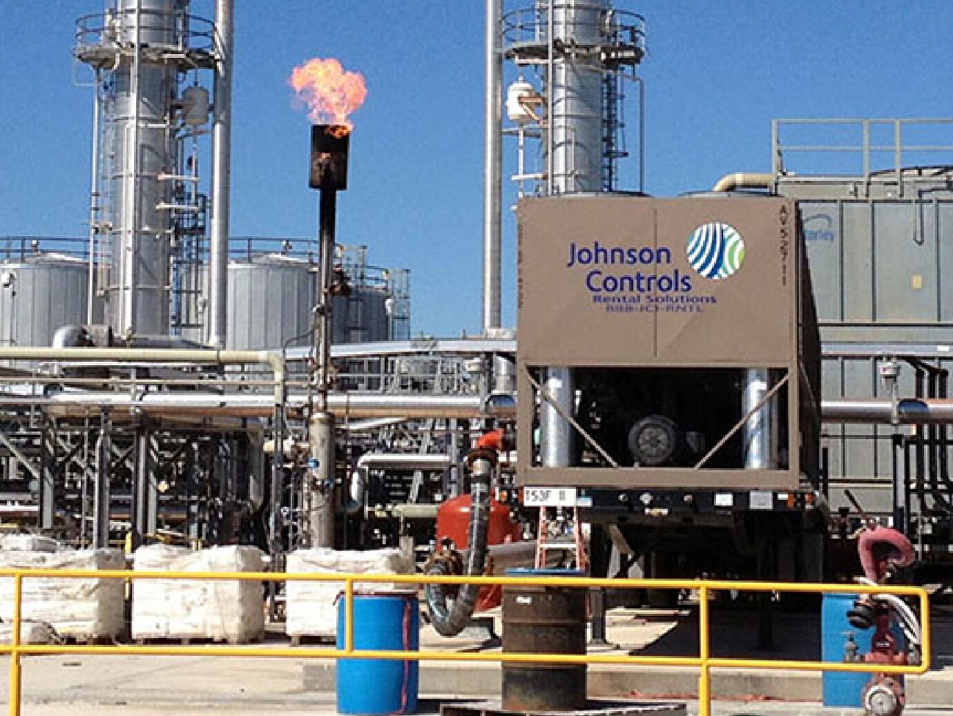 Exteriors of a Johnson Controls industrial facility